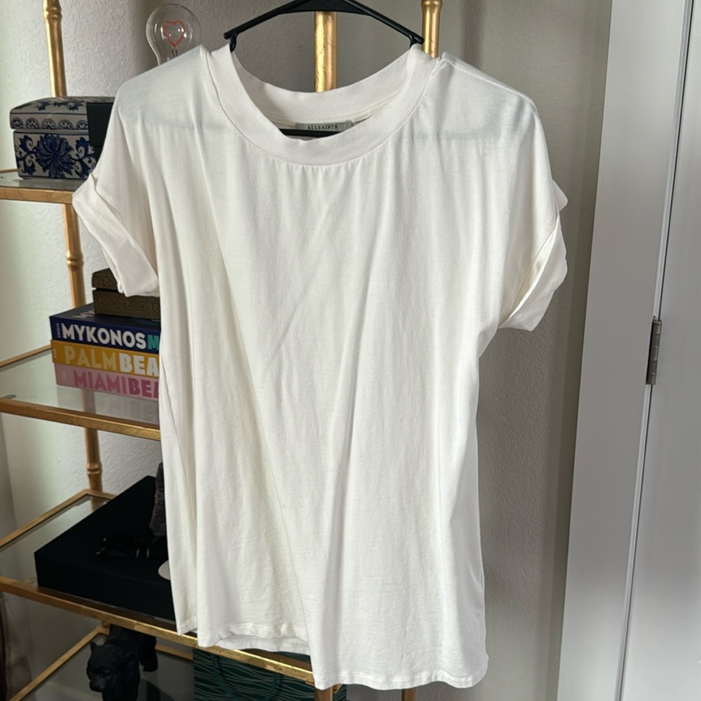 All Saints plain white tee